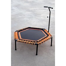 Merfi Store 135 cm Tutamaçlı Trambolin Siyah - Turuncu