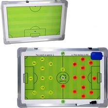 Merfi Store Kalemli Silgili ve Mıknatıslı Çift Taraflı Futbol Taktik Tahtası Alüminyum Alaşım Beyaz Tek