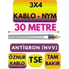 Merfi Store 3x4 Nym Antigron Kablo, 30 Metre, Gri