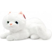 Merfi Store 36 cm Peluş Sesli Kedi Oyuncak, 4 Asorti Renk Seçenekli Yumuşak Kedi Peluşu, Ses Efektli Çocuk