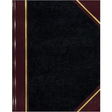 Marka Texhide Serisi Kayıt Defteri, 26,4 x 21,4 cm Siyah, 150 Sayfa (56211), Siyah/bordo