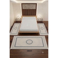 Kashe Halı Diamond 4646 Bej Yatak Odası 3lü Takım