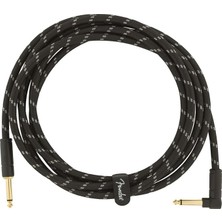 Merfi Store Deluxe Series Instrument Cable Black Tweed Açılı - 3 Metre Enstrüman Kablosu