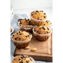 Merfi Store 200 Adet Büyük Boy Beyaz Muffin Kek Kalıbı, Cupcake Kağıdı, Browine Kalıbı 50X40 mm