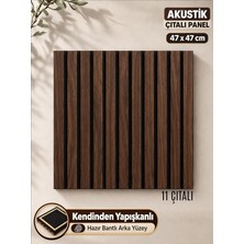 Merfi Store Mdf Ahşap Duvar Akustik Paneli 3D Ses Engelleyici Yalıtımlı Panel 47X47 cm Tavan Duvar Kapı Kap