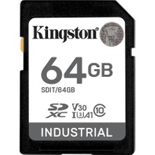 Endüstriyel Sd Kart, 100MB/S'YE Kadar, Yüksek Dayanıklılık, Uhs-I U3 V30 A1, (SDIT/64GB)