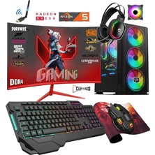 ZGX25 Ryzen 5 3600 32GB 3200MHZ Ram 512GB SSD RX550 Gddr5 23.8" Curved Oyuncu Masaüstü Bilgisayar