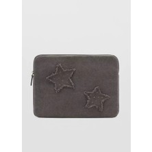 Mango Star Embroidered Canvas Laptop Case