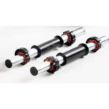 2 Adet 40 cm Krom Dambıl Barı+ 4 Adet Özel Sıkıştırma Aparatı