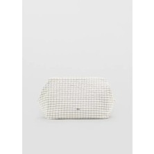 Mango Cotton Check Cosmetic Bag