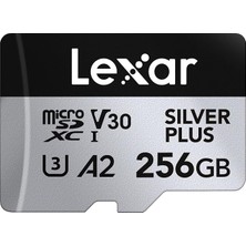 256 GB Profesyonel Silver Plus Microsdxc Hafıza Kartı W/sd Adaptör, Uhs-I, C10, U3, V30, Full-Hd ve 4K Video, 205/150 Mb/s'ye Kadar Okuma/yazma, Videografçılar, Oyuncular (LMSSIPL256G-BNANU)