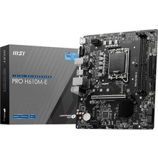 MB Pro H610M-E Soket 1700 Ddr5 5600MHZ(OC) HDMI VGA M.2 Usb3.2 1x 1g Lan Matx