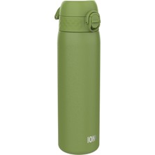 Çelik Içecek Şişesi, 600 Ml, Sızdırmaz, Tek Elle Açılır, Güvenli Kilitleme, Bulaşık Makinesinde Yıkanabilir, Katlanır Kapak, Taşıma Sapı, Kolay Temizlenir, Uzun Ömürlü ve Çizilmez, Haki Yeşili