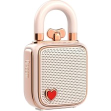Love-Lock Bluetooth Hoparlör, Küçük Taşınabilir Müzik Kutusu, Kablosuz Stereo Eşleştirme, Retro Ses Kutusu, Sevimli Masaüstü Dekorasyonu, Kızlar Için, Pembe