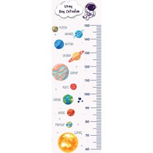 Tasarımlı Boy Cetveli - Duvarda Iz Bırakmaz, Yapışkansız Tutunma Özellikli Inovatif Akıllı Kağıt Sticker