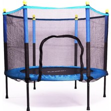 Merfi Store Güvenlik Korumalı Fileli 140 cm Özel Fermuar Güven Konforlu Çocuk Trampolini 55 Inç Trambolin