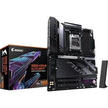 B850 Aorus Elıte Wıfı7 Am5 Ddr5 7600MHZ(OC) Pcıe 5.0 Çift M.2 Wifi 7 2.5gbe Lan Atx Anakart