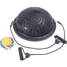 Merfi Store Uluslararası Standart Ebatlarda 62 cm Çap Bosu Ball Bosu Topu Pilates Denge Aleti Pompalı, Tek Eb