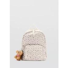 Mango Printed Backpack With Dog Charm
