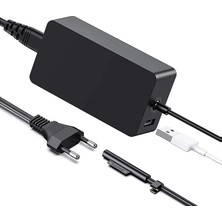 Şarj Kablosu Yüzey Pro Şarj 44 W 15 V 2.58A Güç Kaynağı Adaptörü Microsoft Surface Pro 4/5/6 Model 1800 1963 1735 Yüzey Dizüstü Yüzey Kitap Yüzey 5 V 1A USB Bağlantı Noktası ve 1.8m Kablo ile Git