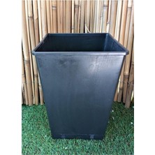 Saksı 5 Adet 4,4 Lt 15X24 cm Üretim Saksısı Siyah Saksı Kare Üretim Saksı Plastik Saksı
