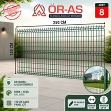 Ör - As Tel Örgü & Panel Çit Sistemleri Bahçe Teli Panel Çit 120 cm x 250 cm = 8-Adet