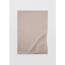 Mango Openwork Knit Detail Swaddle Blanket