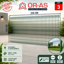 Ör - As Tel Örgü & Panel Çit Sistemleri Bahçe Teli Panel Çit 120 cm x 250 cm = 3-Adet