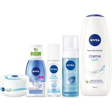 Lexroo Gelin Çeyiz Seti, Duş Jeli 500ML, Yüz Yıkama Köpüğü, Deodorant, Göz Makyaj Temizleyici, Krem,çantalı
