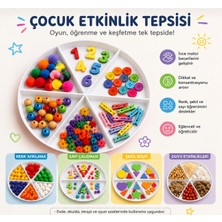 Major Hobi 6 Bölmeli Duyusal Oyun ve Aktivite Tepsisi - Montessori Eğitici Materyal (Beyaz)