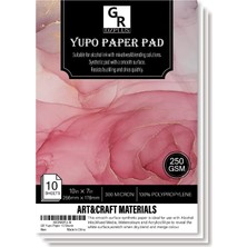 Lexroo Yupo Paper 10 Yaprak, Alkol Bazlı Mürekkep Için Ağır Beyaz Kağıt | 10 Inç x 7 Inç | 250 Gsm