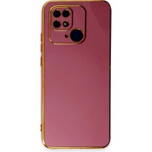 Bezos Xiaomi Redmi 10C Uyumlu Kılıf Volet Silikon - Kırmızı