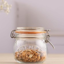 Yuvarlak Klipsli Kavanoz, 0,5 Litre (500 Ml) Hava Geçirmez Cam Saklama Kavanozu, Reçelleri Koruma, Kuru Gıdalar Için Yeniden Kullanılabilir
