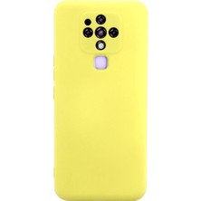 Bezos Tecno Camon 16 Uyumlu Kılıf Nano Içi Kadife Silikon - Sarı