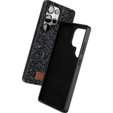 Bezos Onegif Samsung Galaxy S25 Ultra Uyumlu Bright Simli Kapak - Siyah