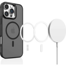 Bezos Joko Apple iPhone 16 Plus Uyumlu Flet Lens Magsafe Kapak - Turuncu