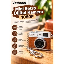 Lexroo Mini Retro Dijital Kamera 1080P Full Hd Fotoğraf & Video Çekimi LCD Ekran Mini Kamera Tf Kart Destekli