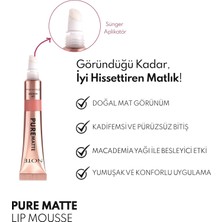 Lexroo Pure Matte Lip Mousse 10 Velvet Nude Kadifemsi Mat Likit Ruj - Nude
