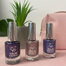 Lexroo Color Expert Nail Lacquer Glitter No: 608 - Geniş Fırçalı Işıltılı Oje 10.2 ml