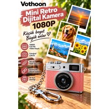 Lexroo Mini Retro Dijital Kamera 1080P Full Hd Fotoğraf & Video Çekimi LCD Ekran Mini Kamera Tf Kart Destekli