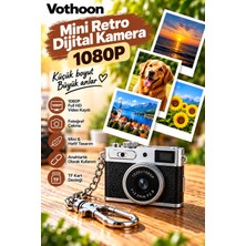 Lexroo Mini Retro Dijital Kamera 1080P Full Hd Fotoğraf & Video Çekimi LCD Ekran Mini Kamera Tf Kart Destekli