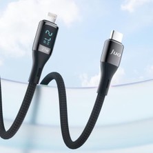 Burada Bulabilirsin 27W Dijital LED Ekranlı USB Type-C To Lightning iPhone iPad Hızlı Şarj ve Data Kablosu 1 Metre