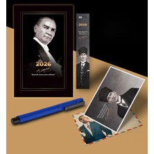 Burada Bulabilirsin Gazi Paşa Atatürk Ajandası Ayraç Kartpostal Kalem - Lacivert