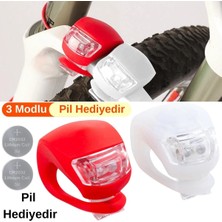 Burada Bulabilirsin 3b Trend Su Geçirmez Silikon LED Bisiklet Lambası Işığı 2'li Fener Ön Arka Stop Işık Aydınlatma Seti
