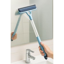 Burada Bulabilirsin Busstier 4 In 1 Spreyli Cam Temizleyici Çekçek ve Fırça Aparatı Su Hazneli Pratik Camsil Çok Fonksiyonlu Pencere Banyo Ayna Temizlik Aracı