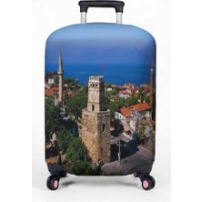 Basarideri Bd Çift Taraflı Dijital Baskılı Valiz Kılıfı 019 Renkli Küçük Boy