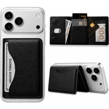 Mag-Safe Cüzdan – iPhone 12/13/14/15/16 Serileri Için Manyetik Kartlık, Güçlü Mıknatıs, Rf