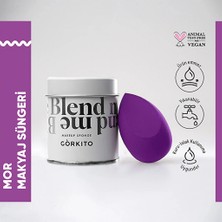 3 Adet Görkito Makyaj Süngeri Mor