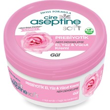 5 Adet Cire Aseptine Soft Gül Özlü Nem Dengeleyici ve Besleyici Prebiyotikli Krem 100 ml