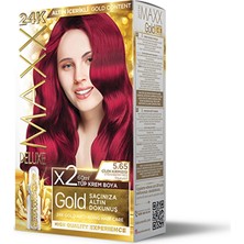 2 Adet Maxx Deluxe Golden Beauty Saç Boyası 5.65 Çilek Kırmızısı